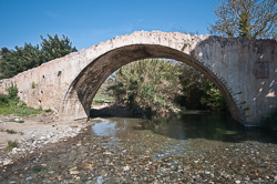 An ancient bridge in the Mani, Peloponnese, Greece
